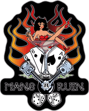 Man's Ruin - STICKER - Closeout