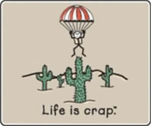 Life Is Crap - Parachute - STICKER - Closeout