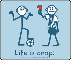 Life Is Crap - Soccer Balls - Sticker - CLOSEOUT