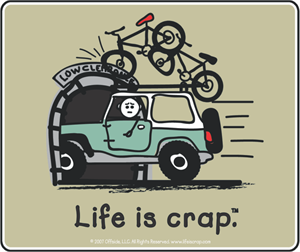 Life Is Crap - Overpass Bike - Sticker - CLOSEOUT