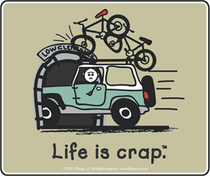 Life Is Crap - Overpass Bike - STICKER - Closeout