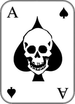 Skull Ace - STICKER - Closeout