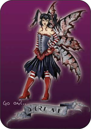 ''Amy Brown - Dare Me  Fairy Large STICKER Clearance - 2 1/2'''' X 3 3/4''''''