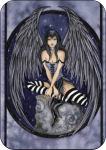 ''Amy Brown - Midnight  Fairy Large STICKER Clearance - 2 1/2'''' X 3 3/4''''''