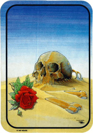 ''Skull In The Sand Large STICKER Clearance - 2 1/2'''' X 3 3/4''''''