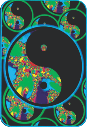 ''Yin Yang Fusion Large STICKER Clearance - 2 1/2'''' X 3 3/4''''''