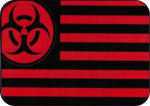 ''Biohazard FLAG Large Sticker Clearance - 2 1/2'''' X 3 3/4''''''