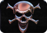 ''SKULL & Crossbones - Large Sticker Clearance - 2 1/2'''' X 3 3/4''''''