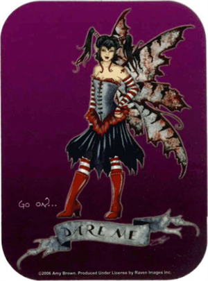 ''Dare Me - Amy Brown - Mini STICKER Clearance - 2'''' X 2 3/4''''''