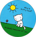 ''Because Of You  - Round STICKER Clearance - 2 1/2'''' Round''