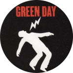 GREEN DAY SHOCK MAN ROUND STICKER - 2 1/2" ROUND