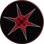 ''Ninja Star  - Round STICKER Clearance - 2 1/2'''' Round''