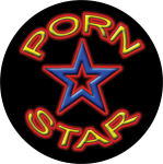 ''Porn Star  - Round STICKER Clearance - 2 1/2'''' Round''