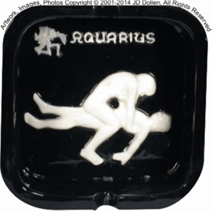 Aquarius Zodiac Astrology Ashtray