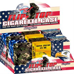 Nulite Pop-Up Cig CASE Americana Design - King Size 85Mm - 12Ct/20Cs