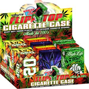 Nulite Pop-Up Cig Case Smoking 420 Design - 100's Size - 12Ct/20Cs