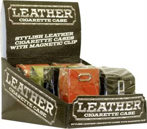 Leather CIGARETTE Box Case 8Ct/12Cs