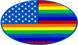 ''Rainbow Flag - Large - 4.5'''' x 6'''' - STICKER''
