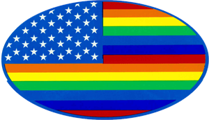 ''Rainbow FLAG - Large - 4.5'''' x 6'''' - Sticker''