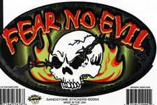 FEAR NO EVIL - Large - 3" X 5" - STICKER