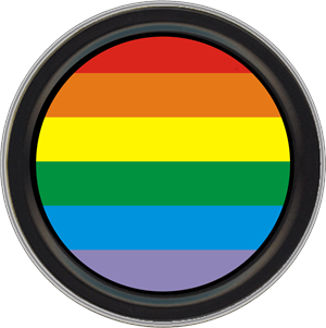 RAINBOW Round Stash Tin