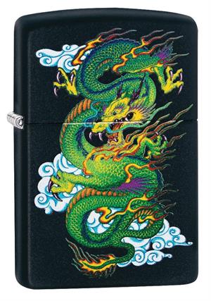 DRAGON Black Matte Zippo Lighter