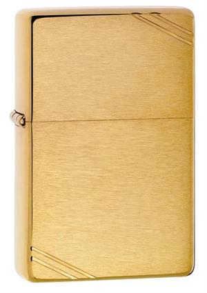 Vintage w/ Slashes - Brushed Brass Zippo LIGHTER