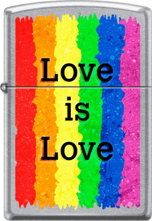 Love is Love RAINBOW Chrome Zippo