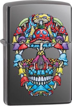 SKULL Mushroom Psychedelic Zippo Lighter