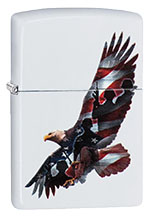 EAGLE White Matte Zippo Lighter