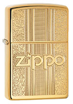 Zippo and Pattern Design High Polish Brass Zippo LIGHTER