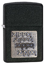 Black Crackle GOLD Zippo Logo Zippo Lighter