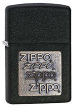 Black Crackle Gold Zippo Logo Zippo LIGHTER