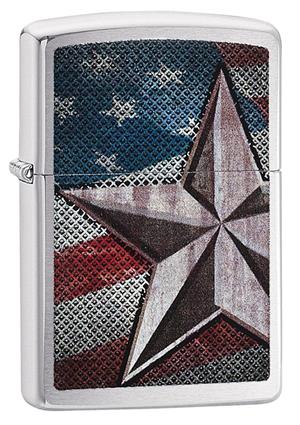 REtro STAR BrushEd ChromE Zippo LightEr