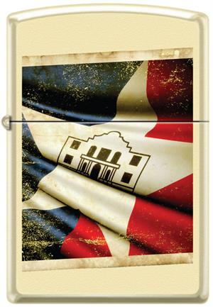 San Antonio Alamo Cream MATTE Zippo Lighter