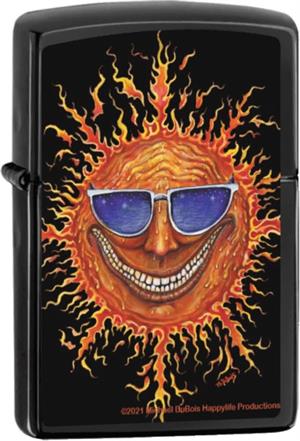 Sun by Mike Dubois - Black MATTE Dubois Zippo Lighter