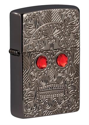 Armor Crystal Skull Design Day of the Dead Zippo LIGHTER