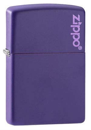 Classic Purple Matte Logo Zippo LIGHTER