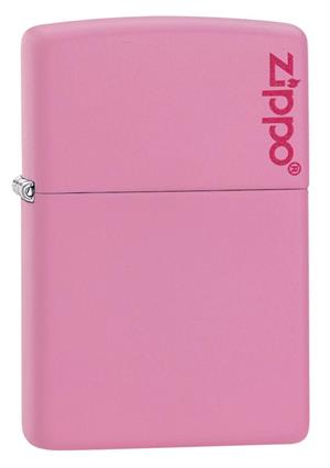 Classic Pink MATTE Logo Zippo Lighter