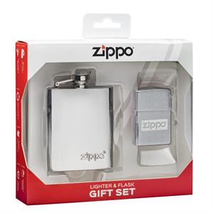 Zippo Flask & LIGHTER Gift Set