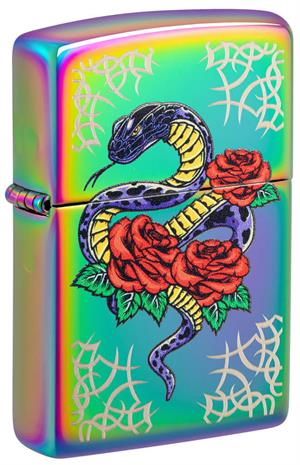 Rose Snake Design Zippo Lighter