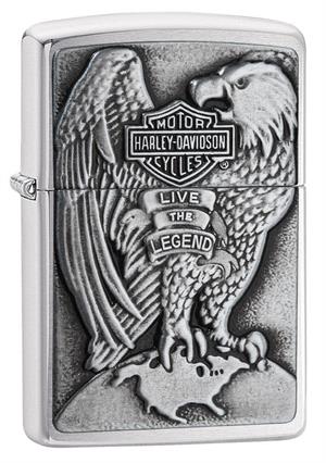 Harley-Davidson Eagle High Polish Chrome Zippo Lighter