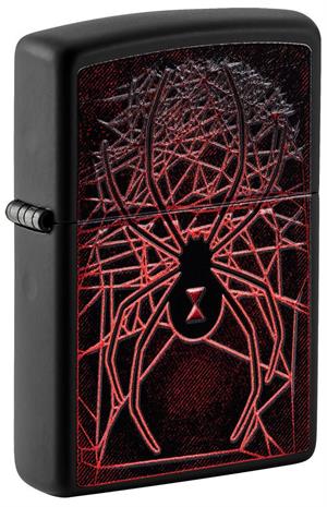 Spider Design Black Matte Zippo Lighter