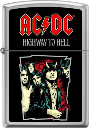 AC/DC Highway to Hell High Polish Chrome Zippo Lighter