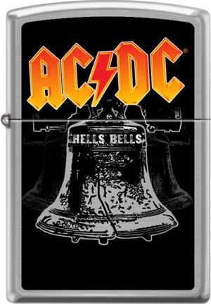 AC/DC Hells Bells Brushed Chrome Zippo LIGHTER