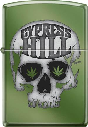 Cypress Hill High Polish Green Zippo Lighter