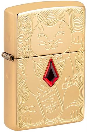 Armor Lucky Cat Design Zippo LIGHTER