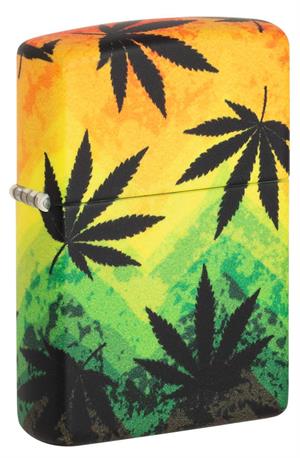Rasta Cannabis Leaf Zippo LIGHTER