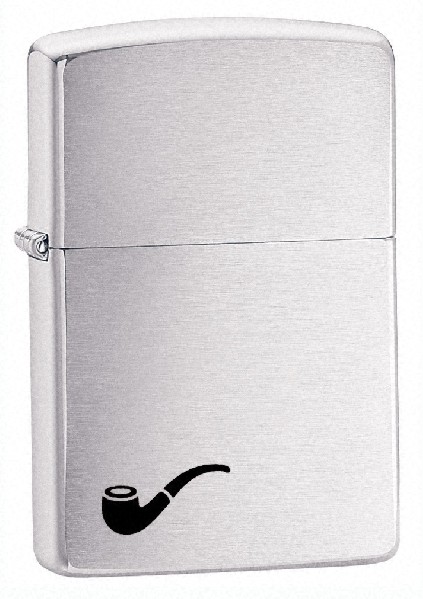 PIPE Lighter - Brushed Chrome Zippo Lighter