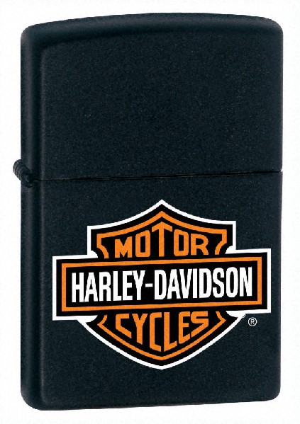 HARLEY-DAVIDSON Logo Black Matte Zippo Lighter - 218Hd.H252